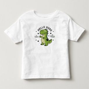 Süßer Dinosaurier für Kinder Kids   Hallo Kumpel Kleinkind T-shirt