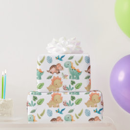 Süßer Dinosaurier Geschenkpapier