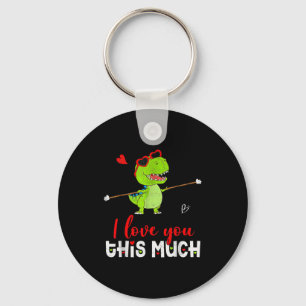 Süßer Dinosaurier ich liebe dich so sehr Valentins Schlüsselanhänger