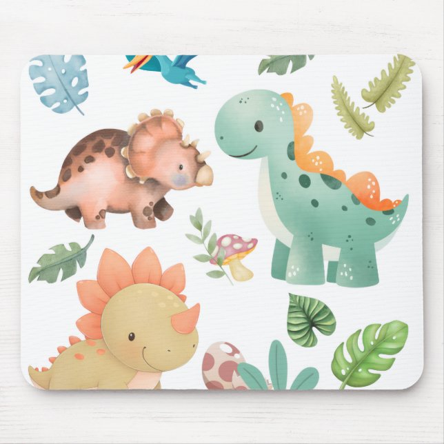 Süßer Dinosaurier  Mousepad (Vorne)
