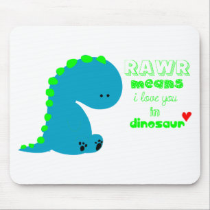 Süßer Dinosaurier RAWR Mousepad