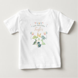 Süßer Dinosaurier Wasserfarbe Personalisiertes Bab Baby T-shirt