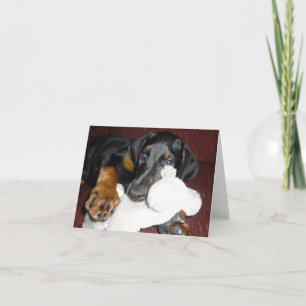 Süßer Dobermann Pinscher Welpe - Leere Karte