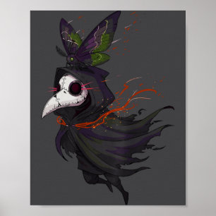 Süßer Doktor Okkult Gesicht Pest Gothic Cottagecor Poster