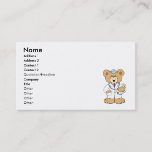 Süßer Doktor Teddybär Visitenkarte