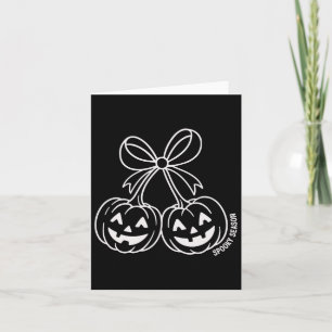 Süßer doppelter Kürbis Jack O Lantern Gesichtsboge Karte