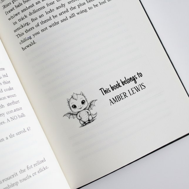 Süßer Drache Dieses Buch gehört Stempel (Von Creator hochgeladen)