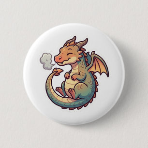 Süßer Drache Tierkreiszeichen Button