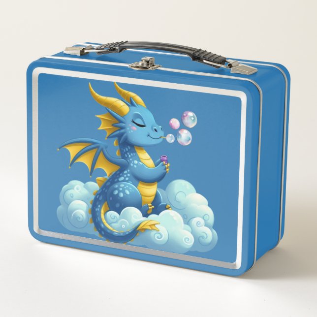 Süßer Drache/Whimsical  Metall Brotdose (Vorderseite)