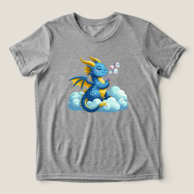 Süßer Drache/Whimsical  Tri-Blend Shirt (Design Vorderseite)