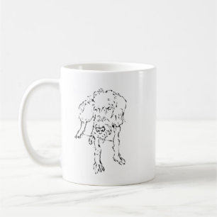 Süßer drahthaariger Dackel-Welpe-Hund-Kaffee Kaffeetasse