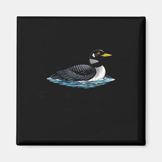Süßer dummer kanadischer Wolf Vogel Magnet (Vorne)