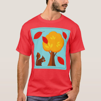 Süßer Eichhörnchen Baum T-Shirt