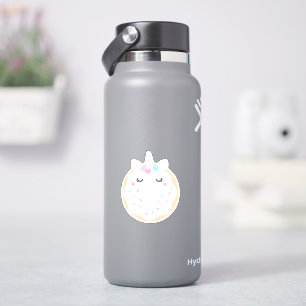 Süßer Einhorn-Donut-Aufkleber Aufkleber