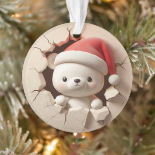 Süßer Eisbär doppelseitiger Feiertag  Ornament