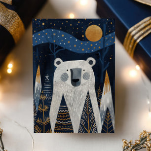 Süßer Eisbär Nordischer Winter Frohe Weihnachten