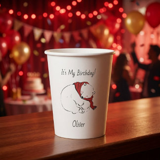 Süßer Eisbär Pappbecher