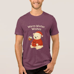 Süßer Eisbär-Weihnachten – Cozy Winter-Geschenkdes Tri-Blend Shirt