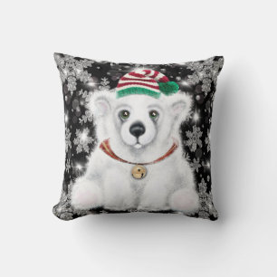 Süßer Eisbär Weihnachten, Santa Bärchen Kissen