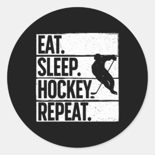 Süßer Eishockey für Männer Frauen Eishockeyliebhab Runder Aufkleber