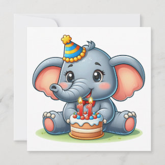 Süßer Elefant 11. Geburtstag