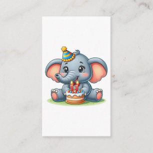 Süßer Elefant 11. Geburtstag Begleitkarte