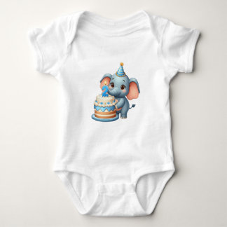 Süßer Elefant 2. Geburtstag Baby Strampler