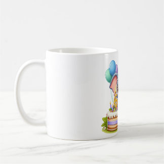 Süßer Elefant 6. Geburtstag Kaffeetasse