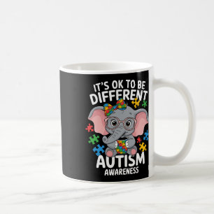 Süßer Elefant Anders Autismusbwusstsein Puzzles Kaffeetasse