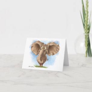 Süßer Elefant Cartoon Karte