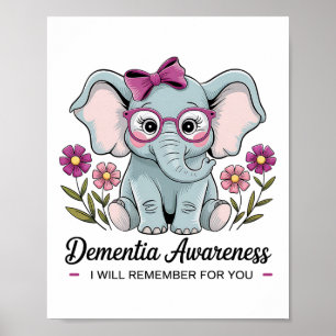 Süßer Elefant Demenzbewusstsein Ich erinnere für d Poster