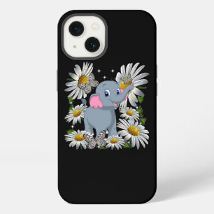 Süßer Elefant Gänseblümchen Schmetterling iPhone Hülle