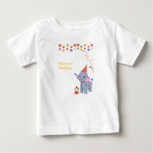 Süßer Elefant Geburtstag Baby T-shirt