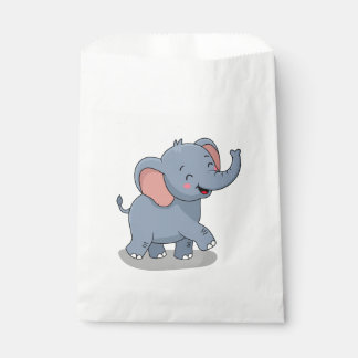 Süßer Elefant mit Geschenk Geschenktütchen