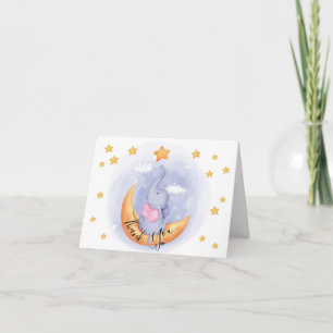 Süßer Elefant   Tier Baby Shower Dankeskarte