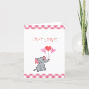 Süßer Elefant Valentinstag  Feiertagskarte