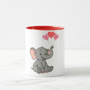 Süßer Elefant Valentinstag Tasse