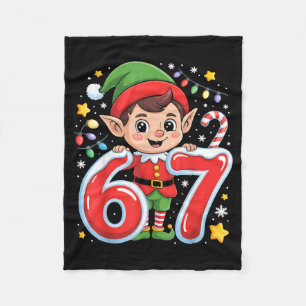 Süßer Elf Sechs Sieben 6 7 Meme Lustiges Weihnacht Fleecedecke
