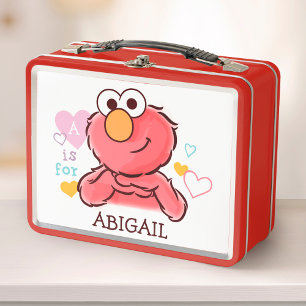 Süßer Elmo Fügen Sie Ihren eigenen Namen hinzu Metall Lunch Box
