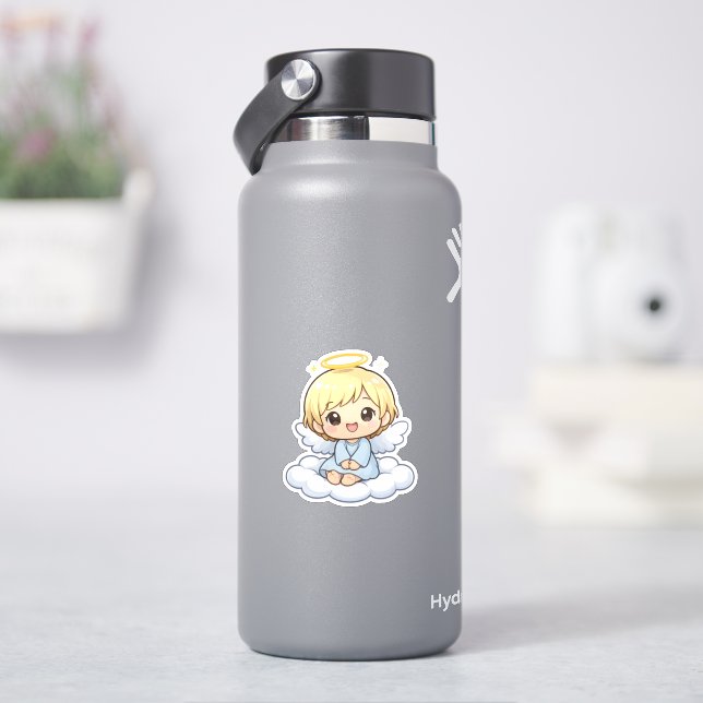 Süßer Engel Chibi-Vinyl-Aufkleber Aufkleber (HydroFlask)