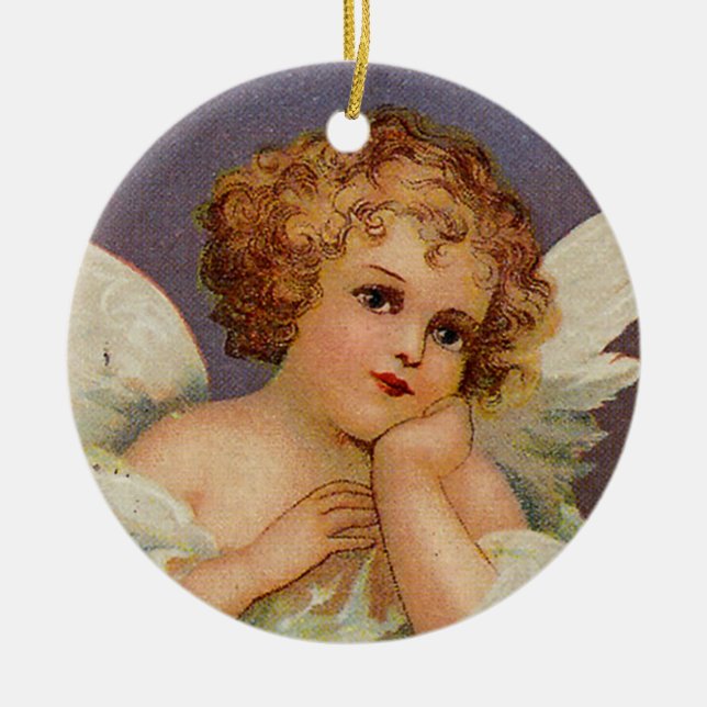 Süßer Engel Keramik Ornament (Vorne)