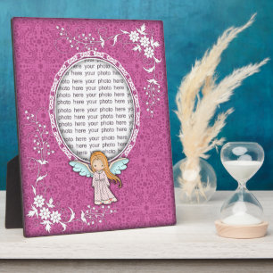 Süßer Engel Rosa Individuelle Fotoplakette für Mäd Fotoplatte