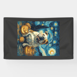 Süßer Englischer Bulldogge Hund Halloween Jack O L Banner