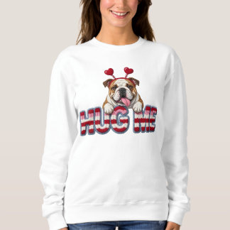 Süßer englischer Bulldoggen-Valentin  Sweatshirt