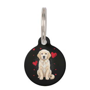 Süßer English Cream Golden Retriever Hund Haustiermarke