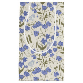 Süßer Erbsen Blume Blau und Creme Kleine Geschenktüte