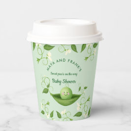 Süßer Erbsen in einem Pod Baby-Duschpapier Tassen Pappbecher