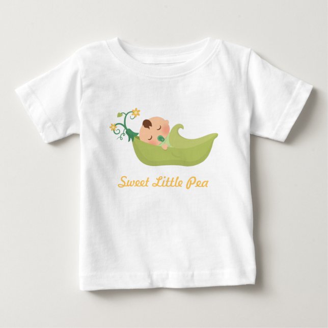 Süßer Erbsen in einem Pod für Baby Boys Baby T-shirt (Vorderseite)