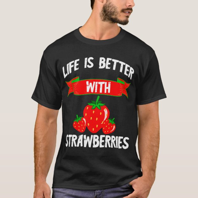 Süßer Erdbeere mit Erdbeeren Sommerfrüchte T-Shirt (Vorderseite)