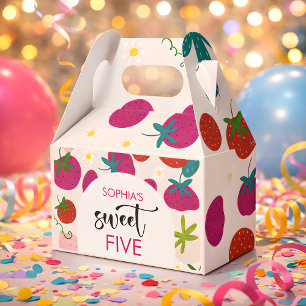 Süßer Erdbeeren-Kindergeburtstag Geschenkschachtel